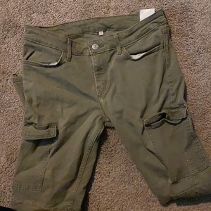 army green Levi jeans